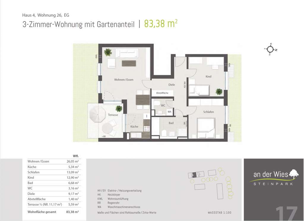 Exklusive, moderne 3-Raum-EG-Garten Wohnung mit gehobener Innenausstattung in Freising (Energie: A)
