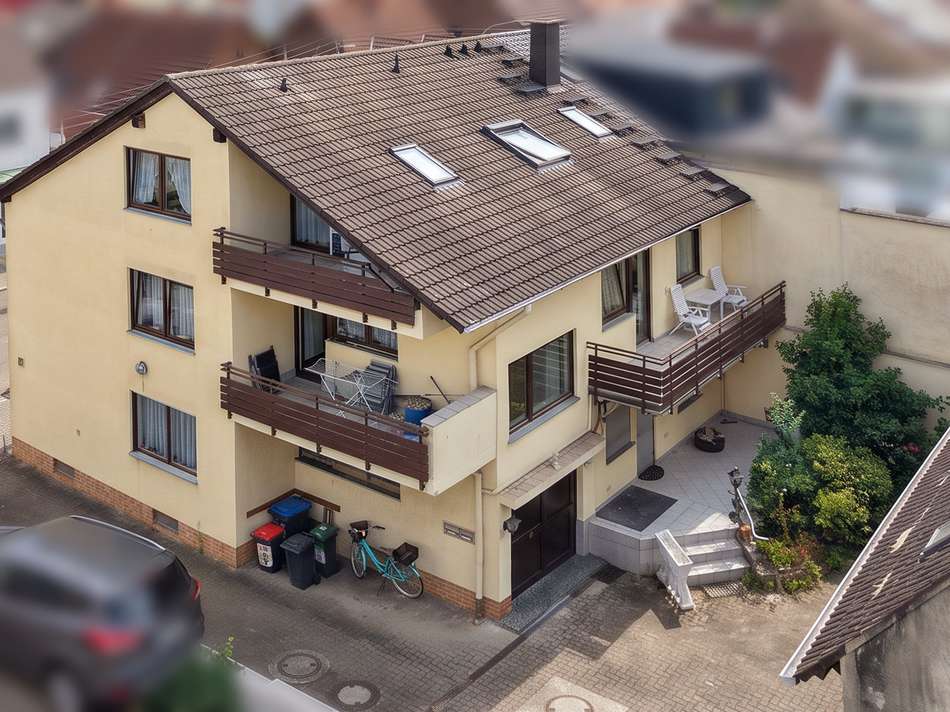 Blick auf die Balkone