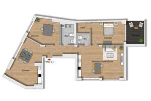 Atelierwohnung - Wohnen und Arbeiten perfekt kombiniert! – Großkölnstr. 53-55, 52062 Markt, Aachen – Vorschaubild 15