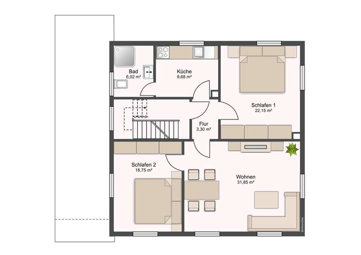 Grundriss Obergeschoss