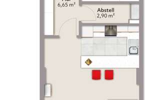 Moderne citynahe EG-Wohnung mit 2 Terrassen, EBK, TG-Platz und separatem Eingang, max.  2 Personen – Siegfriedstrasse 25-27 b, 86152 Stadtjägerviertel, Augsburg – Vorschaubild 7