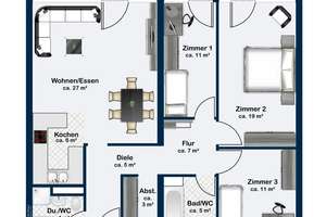 Bezugsfrei! Helle, renovierte 4-Zimmer-Wohnung mit zwei Balkonen  - Karlsruhe / Oststadt – Die vollständige Adresse der Immobilie erhältst du vom Anbieter., 76131 Oststadt, Karlsruhe – Vorschaubild 11