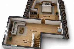 Ca. 80 m²-DG-Atelierwohng. auf 2 Ebenen mit 3,5 Zimmern, DKB und Stellpl. ab 1.8. z. verm. – Die vollständige Adresse der Immobilie erhältst du vom Anbieter., 40591 Wersten, Düsseldorf – Vorschaubild 12