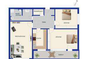 Einfach einziehen - Kernsanierte 3-Zimmer-Eigentumswohnung mit modernem Ambiente in Hamburg – 22147 Rahlstedt, Hamburg – Vorschaubild 10