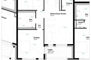 Komfortable 3-Zimmer Neubauwohnung mit Loggia - Neubau - 1.1.4 – Die vollständige Adresse der Immobilie erhältst du vom Anbieter., 89231 Neu-Ulm – Vorschaubild 2