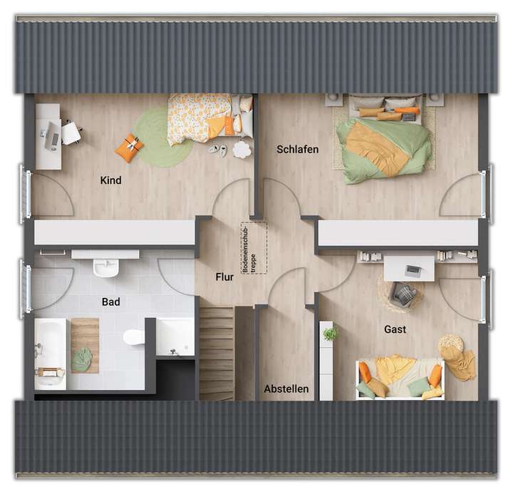 Grundrissbeispiel OG EFH