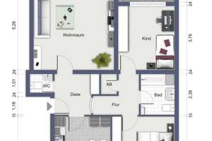 Wohnen mit Charakter: 3,5-Zimmer-Wohnung in Gladbeck – Fritz-Erler-Str. 5, 45966 Gladbeck – Vorschaubild 13