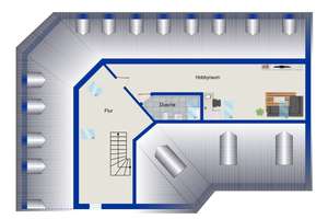 Moderne 4-Zimmer-Dachgeschosswohnung unter Denkmalschutz in Top-Lage der Fürther Innenstadt – 90762 Stadtpark, Stadtgrenze, Fürth – Vorschaubild 15