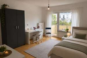 Vollmöblierte 1-Zimmer-Wohnung mit Balkon im Nordend – Günthersburgallee 13, 60316 Nordend-Ost, Frankfurt am Main – Vorschaubild 1