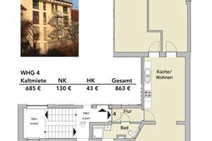 Moderne 2-Zimmer-Wohnung für Studenten-WG in Top-Citylage Osnabrück – geförderter Wohnraum – Iburger Straße 37, 49082 Schölerberg, Osnabrück – Vorschaubild 1