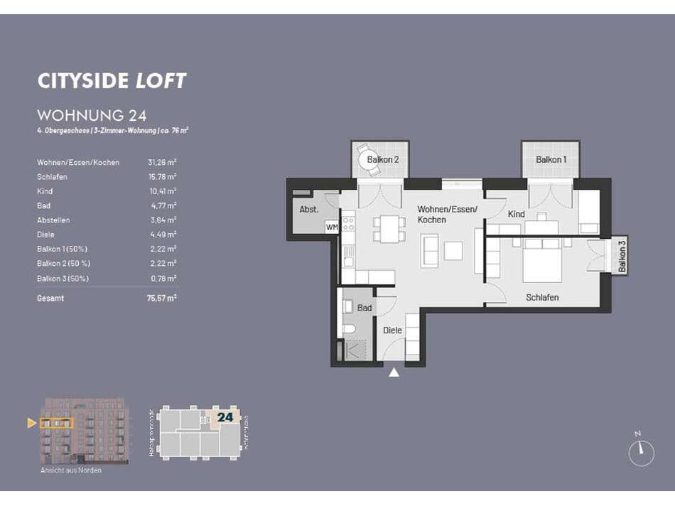 Grundriss WE 24