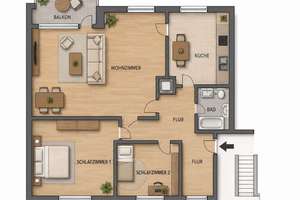 Sanierte 3 Zimmer Wohnung direkt am Eidelstedter Bahnhof