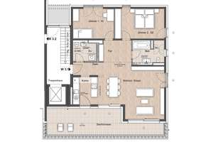 3-Zimmer-Wohnung Wiesbaden – Neubau mit Dachterrasse & viel Freiraum – Thaerstraße 3, 65193 Nordost, Wiesbaden – Vorschaubild 2