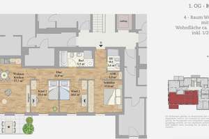 ERSTBEZUG - SCHÖNE 4-RAUM WOHNUNG IM 1. OG – Die vollständige Adresse der Immobilie erhältst du vom Anbieter., 1219 Leubnitz-Neuostra, Dresden – Vorschaubild 2