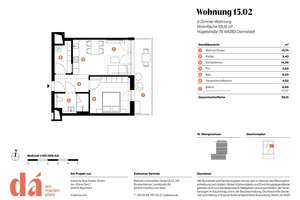 Geräumige 2-Zimmer-Wohnung in der 15. Etage – Die vollständige Adresse der Immobilie erhältst du vom Anbieter., 64283 Mitte, Darmstadt – Vorschaubild 5
