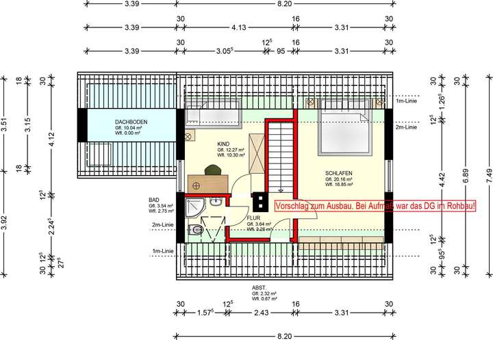Dachgeschoss (Ausbau-Vorschlag