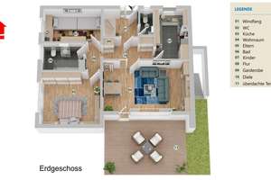 Energetisch effizienter Bungalow in Altenberge – Wohnen mit Erbbaurecht – Die vollständige Adresse der Immobilie erhältst du vom Anbieter., 48341 Altenberge – Vorschaubild 14