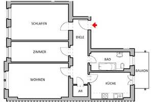 www.r-o.de +++ Einziehen und Wohlfühlen - Geräumige 3-Zimmerwohnung mit Balkon – Bünaustraße 9, 1159 Dresden – Vorschaubild 2