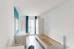 Für Studenten - Möbliertes 1-Zimmer-Apartment mit Einbauküche und kleiner Terrasse – Ederstraße 14, 60486 Bockenheim, Frankfurt am Main – Vorschaubild 2