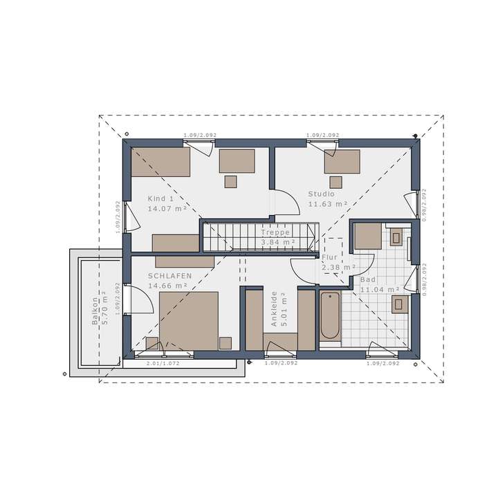Grundriss Obergeschoss