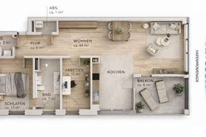 Spektakuläres Hafenpanorama auf der Penthouseebene – Die vollständige Adresse der Immobilie erhältst du vom Anbieter., 27568 Mitte, Bremerhaven – Vorschaubild 12