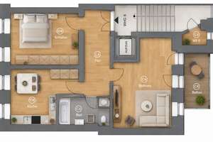 Leipzig-Reudnitz - Gepflegte 2-Zimmer-Eigentumswohnung  – Balkon, Aufzug, Echtholzparkett – Crottendorfer Strasse 4, 4317 Reudnitz-Thonberg, Leipzig – Vorschaubild 18