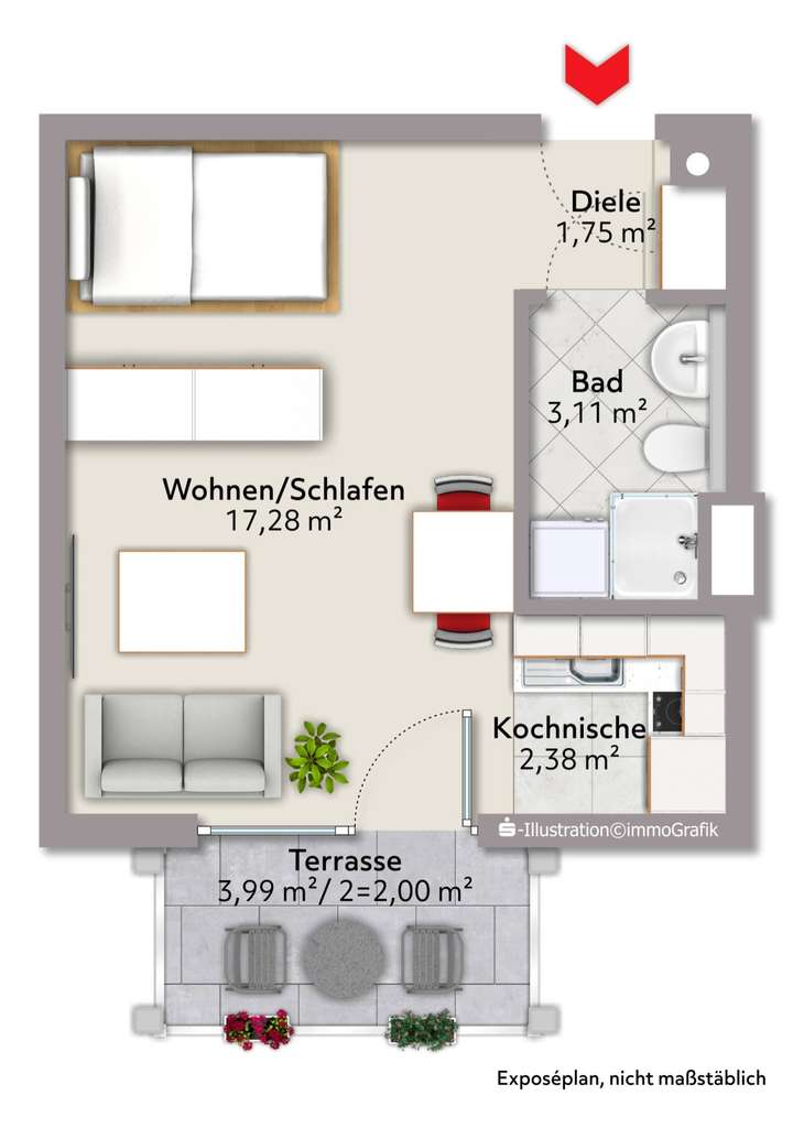 Immobilie in Mindelheim - Schickes Apartment in Mindelheim - Bild 1
