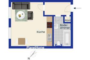 Helles 1-Zimmer-Apartment in zentraler Lage von Düsseldorf – am Worringer Platz – 40210 Stadtmitte, Düsseldorf – Vorschaubild 7