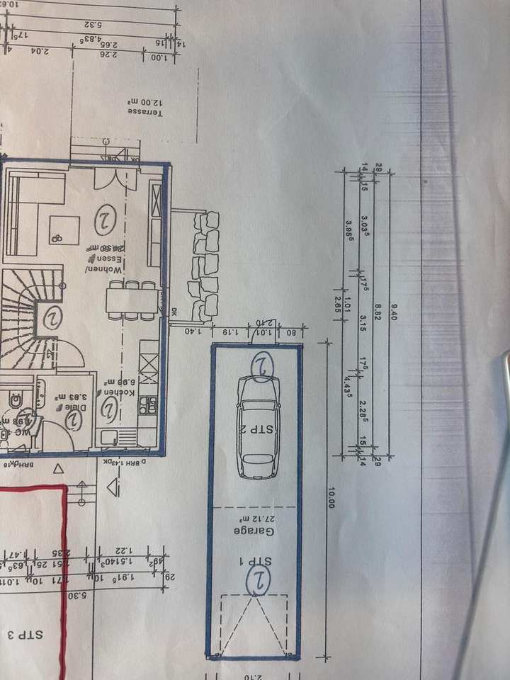 Grundriss EG, Garten, Garage