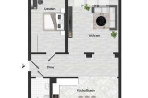 Charmante Dachgeschosswohnung mit großem Wohn-/Essbereich – Zwickauer Str. 178, 9116 Schönau, Chemnitz – Vorschaubild 3