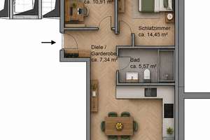 Hochwertige 3-Zimmer-Wohnung mit Balkon zum Innenhof 
 – Stadelheimer Str. 39, 81549 Obergiesing, München – Vorschaubild 14