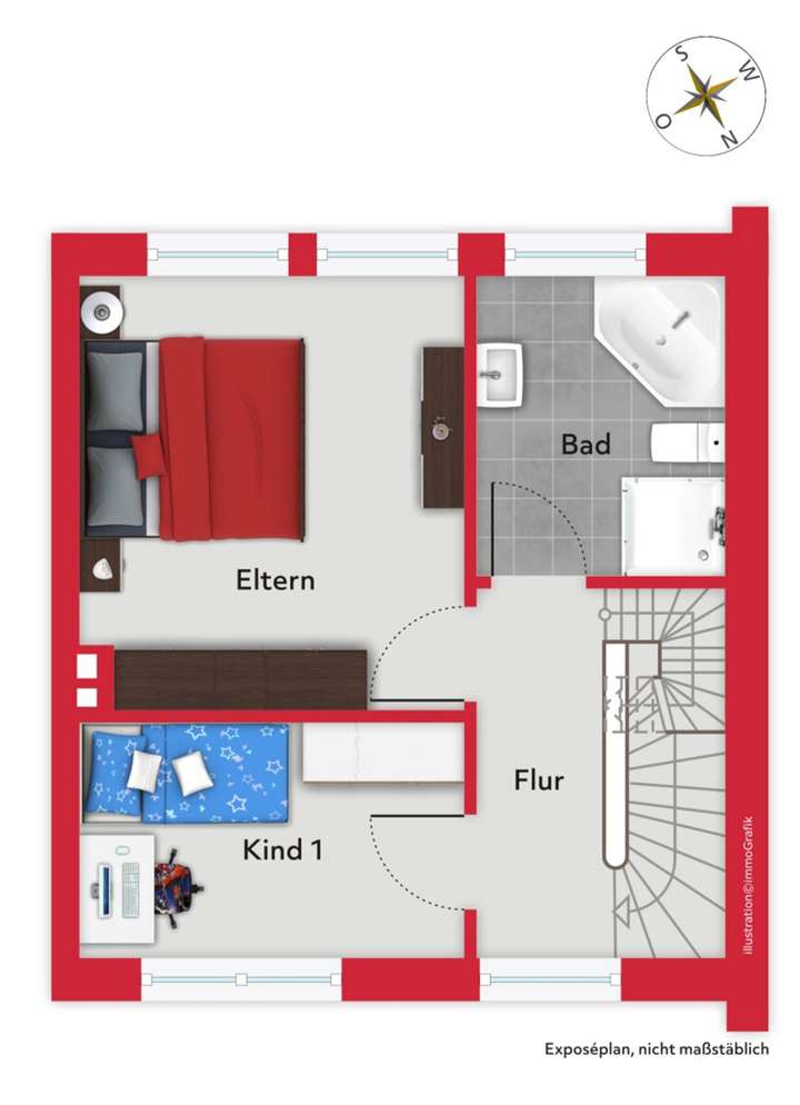 Grundriss Obergeschoss
