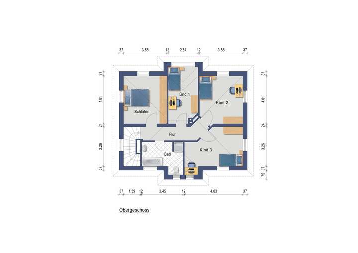 Grundriss Obergeschoss