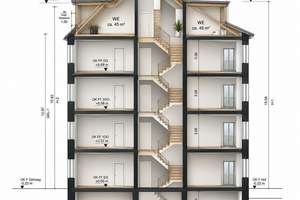 Genehmigter DG-Rohling in Düsseldorf-Heerdt - zwei Mal ca. 47 m² - jeweils nur 59.000 € – 40549 Heerdt, Düsseldorf – Vorschaubild 2