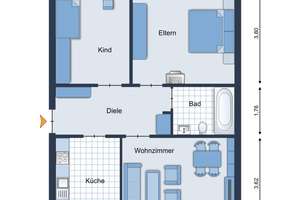Kapitalanlage mit Potenzial: Vermietete Drei-Zimmer Etagenwohnung in Osnabrück – Die vollständige Adresse der Immobilie erhältst du vom Anbieter., 49076 Atter, Osnabrück – Vorschaubild 9
