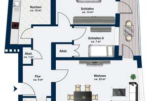 3-ZIMMER IM HOCHPARTERRE - MIT BALKON, LOGGIA UND VIEL NATUR – Die vollständige Adresse der Immobilie erhältst du vom Anbieter., 38448 Teichbreite, Wolfsburg – Vorschaubild 10