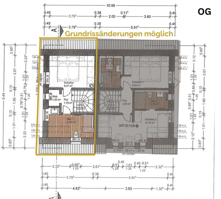 Grundriss OG Ferienwohnung