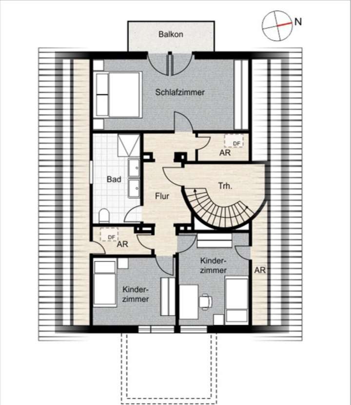 Grundriss obere Etage