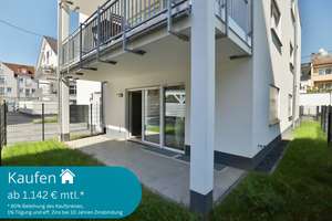Moderne 2-Zimmer-Wohnung mit Terrasse und Garten in guter Lage