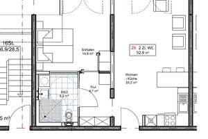Helle Dachgeschosswohnung - mit Einbauküche – Schelpsheide 19a, 33613 Schildesche, Bielefeld – Vorschaubild 3