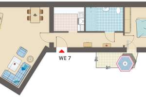 Schicke 2-Zimmer-Wohnung mit Balkon, Klimaanlage, alle NK inklusive – Gertrudisplatz 1, 40229 Eller, Düsseldorf – Vorschaubild 11