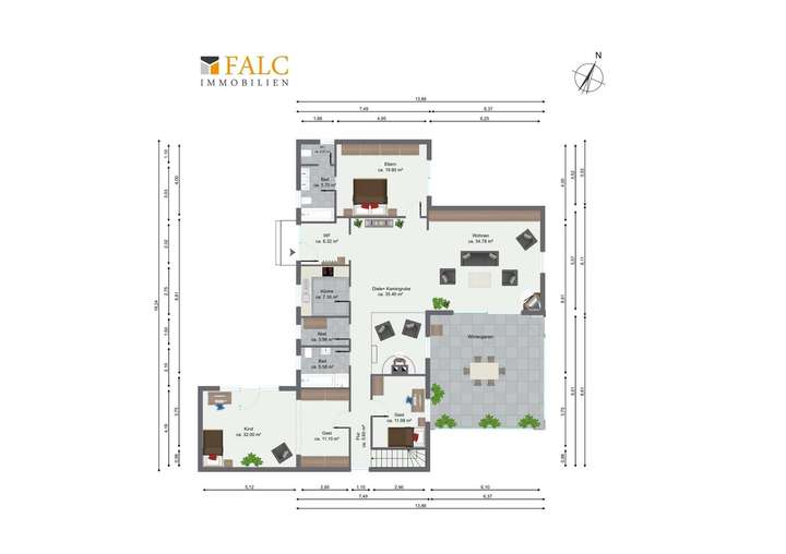 Grundriss Bungalow EG