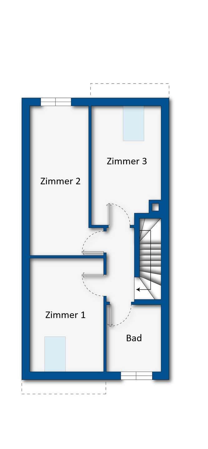 Grundrissskizze Obergeschoss