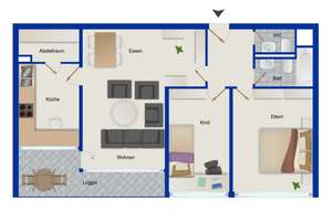 Kompakte 3-Zimmer-Wohnung in Krefeld-Dießen/Lehmheide – Die vollständige Adresse der Immobilie erhältst du vom Anbieter., 47805 Dießem/Lehmheide, Krefeld – Vorschaubild 10