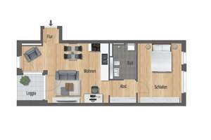 1 Monat mietfrei - Urbanes 2-Zimmer-Apartment mit Wohlfühlfaktor für junge Leute – Durlacher Straße 58, 75172 Weststadt, Pforzheim – Vorschaubild 10