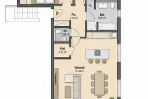 Moderne 3-Zimmer-Wohnung mit Balkon, EBK & Fußbodenheizung – Scheunenhofstraße 3, 1097 Äußere Neustadt, Dresden – Vorschaubild 2