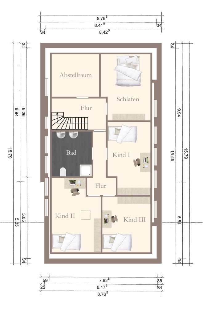 Grundriss Obergeschoss