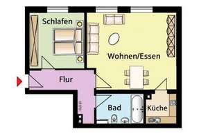 Helle 2-Zimmer-Wohnung, 1 OG mit Aufzug, Klinikum – Krumenauerstrasse 50, 85049 Friedrichshofen-Hollerstauden, Ingolstadt – Vorschaubild 2