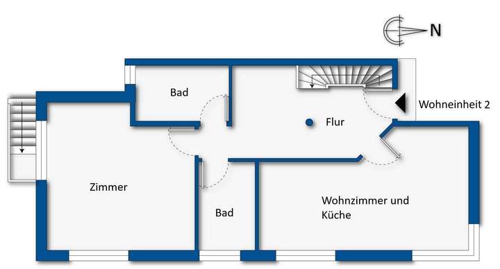 Grundrissskizze Erdgeschoss li