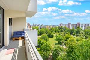 Panorama Tower Germering | Sanierte 2-Zimmer-Wohnung mit Balkon & Tiefgarage (7.OG) – Münchenerstraße 2, 82110 Germering – Vorschaubild 1
